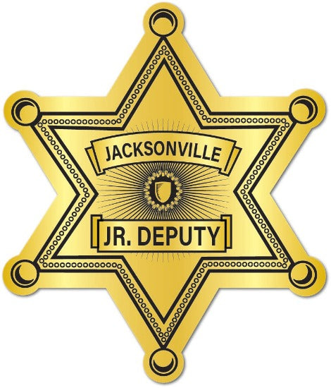 6pt. Junior Deputy Sheriff Star Stickers (Item #206)