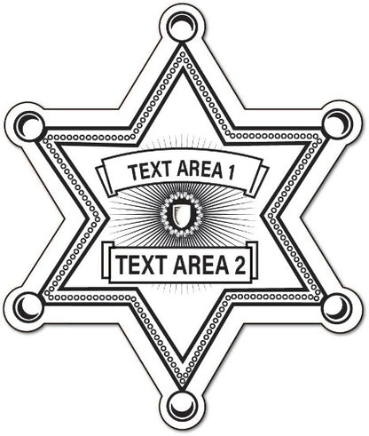 6pt. Junior Deputy Sheriff Star Stickers (Item #206)