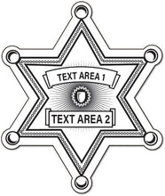 Load image into Gallery viewer, 6pt. Junior Deputy Sheriff Star Stickers (Item #206)
