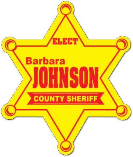 6pt Sheriff Star Campaign Stickers (Item #302)