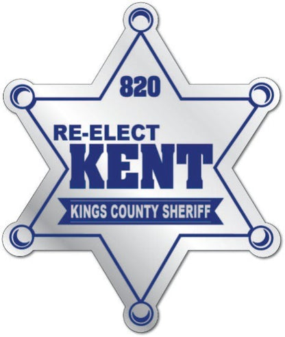 6pt Sheriff Star Campaign Stickers (Item #302)