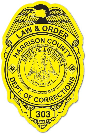 Department of Corrections Badge Sticker Law and Order