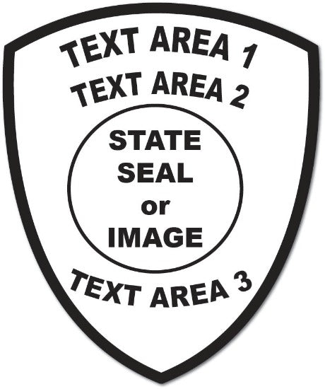 Custom Text Template Constable Badge Design Labels Sticker 