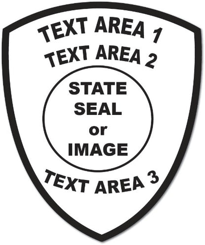 Custom Text Template Constable Badge Design Labels Sticker 