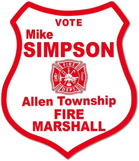 Vote Election Custom Sticker Fire Marshal Election Day Badge 