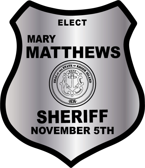 Election Stickers Vote County Sheriff Shield Badge Political County Sheriff Election Day Badge