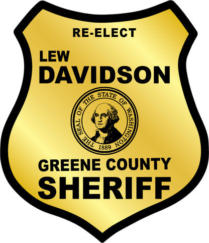 Gold Re-Elect Election Sticker Legislator Vote Politics Election Day Badge