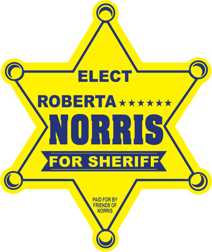 Election Stickers County Sheriff 6pt. Sheriff Star Vote Badge
