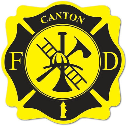 Fire Department Badge Helmet Sticker