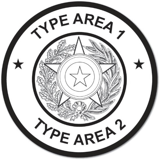 Custom Text Circle Game Warden Badge 
