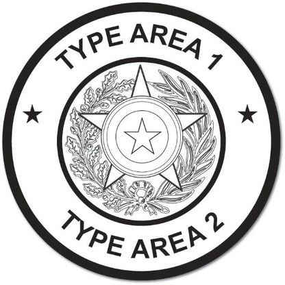 Custom Text Circle Game Warden Badge 