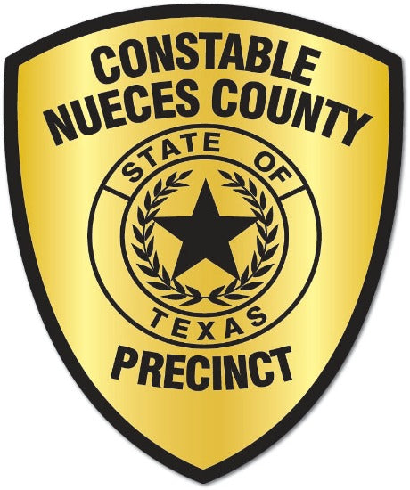 Gold Constable Shield Badge Sticker Custom Text Design