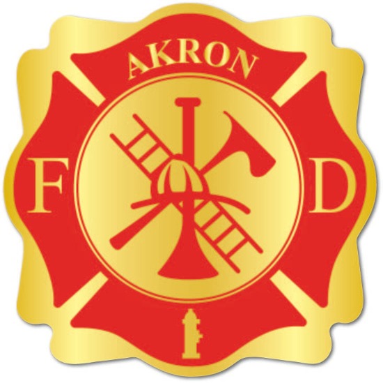 Gold Fire Department Badge Sticker