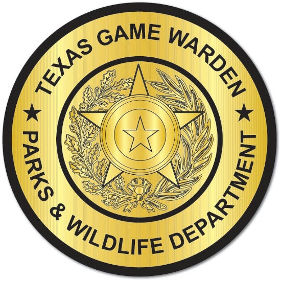 Game Warden Circle Badge Custom Stickers Parks and Wildlife Department