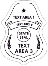 Load image into Gallery viewer, Police Junior Officer Shield Stickers (Item #104)

