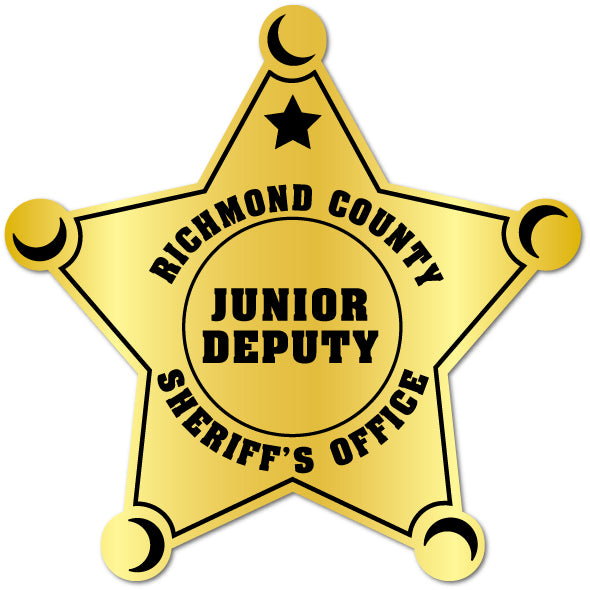 Junior Deputy Gold Custom 5pt. Sheriff Star (Item #203)