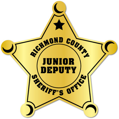 Junior Deputy Gold Custom 5pt. Sheriff Star (Item #203)