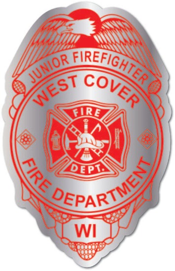Junior Firefighter Badge Fire Department Sticker 