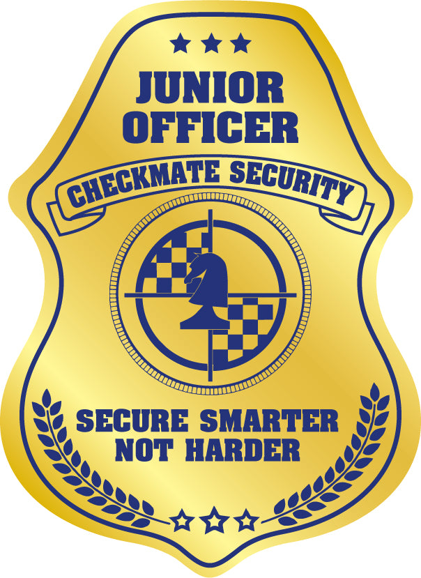 Junior Officer Gold Foil / Junior Security Officer  Badge Stickers
Stickers (Item #104)