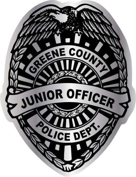 Silver Foil Junior Officer / Junior Police Kids Stickers (Item #103)