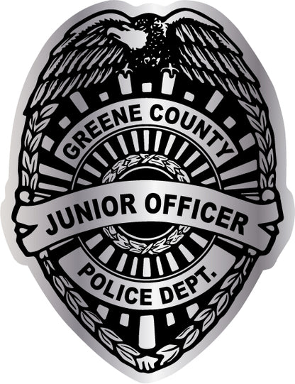 Silver Foil Junior Officer / Junior Police Kids Stickers (Item #103)