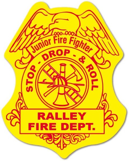 Jr. Fire Fighter Custom Stickers Jr. Fire Department - EMT Stickers (Item #401)
