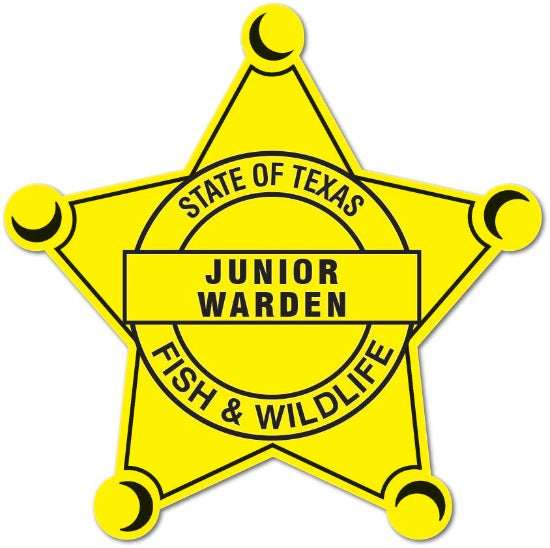Junior Warden Star Badge Fish Wildlife Sticker 