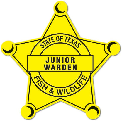Junior Warden Star Badge Fish Wildlife Sticker 