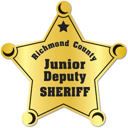 Junior Deputy Sheriff Star Badge Stickers (Item #203)