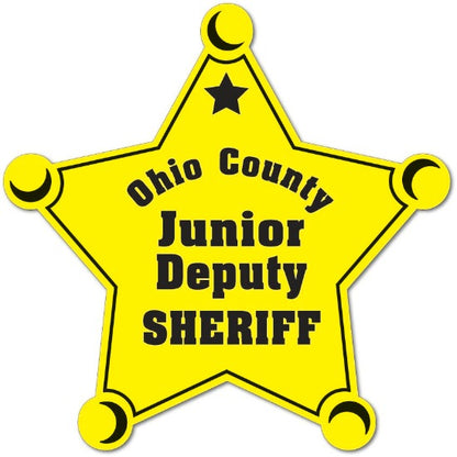 Junior Deputy Sheriff Star Badge Stickers (Item #203)