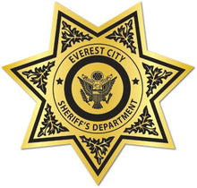 Load image into Gallery viewer, 7pt Sheriff Star Stickers - Junior Deputy Badge (Item #205)
