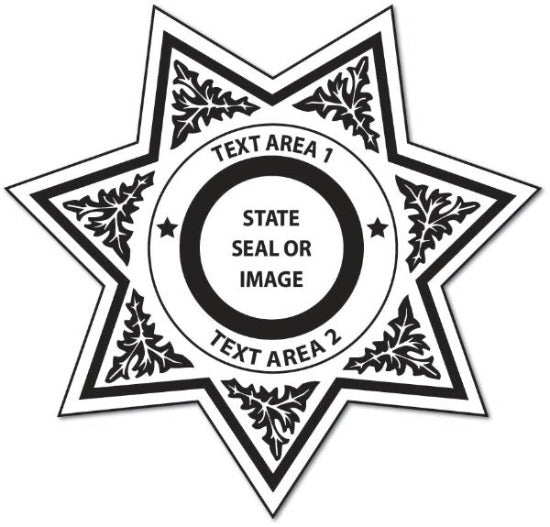 7pt Sheriff Star Stickers - Junior Deputy Badge (Item #205)