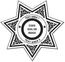 Load image into Gallery viewer, 7pt Sheriff Star Stickers - Junior Deputy Badge (Item #205)
