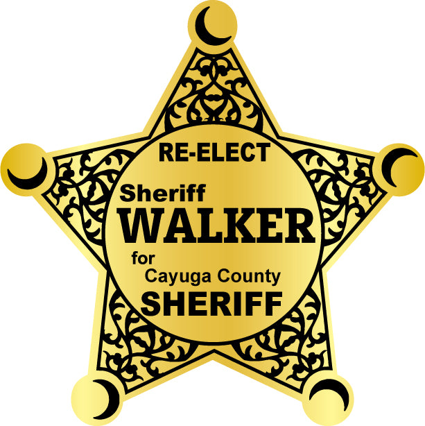Gold Sheriff Election Stickers Vote Sheriff Star