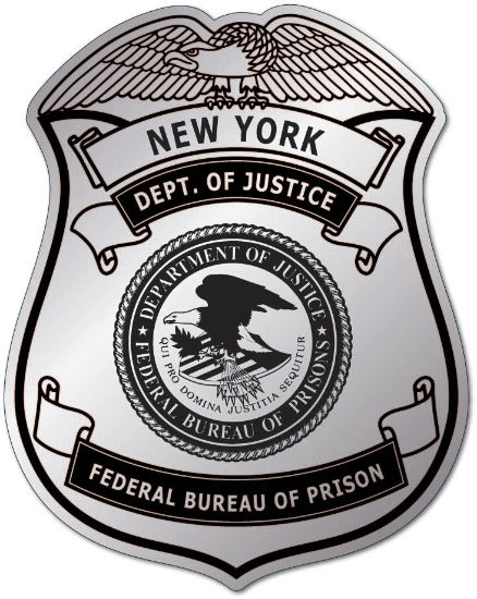 Silver Department of Justice Badge 
