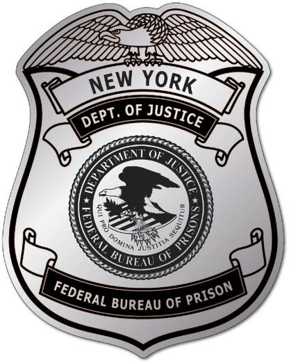 Silver Department of Justice Badge 