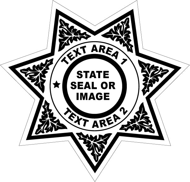 CUSTOM TEXT TEMPLATE STICKER SHERIFF DEPARTMENT (Item #205)