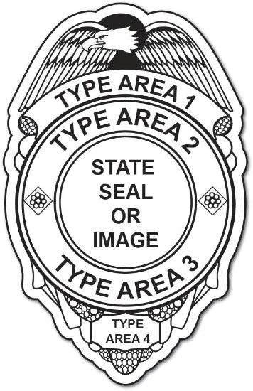 Jr. Office Custom Badge Template Fish and Wildlife Officer 