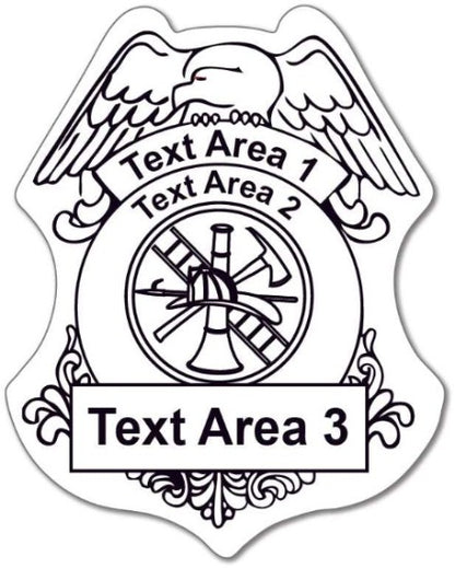 Template Custom Sticker Jr. Fire Department - EMT Stickers (Item #401)