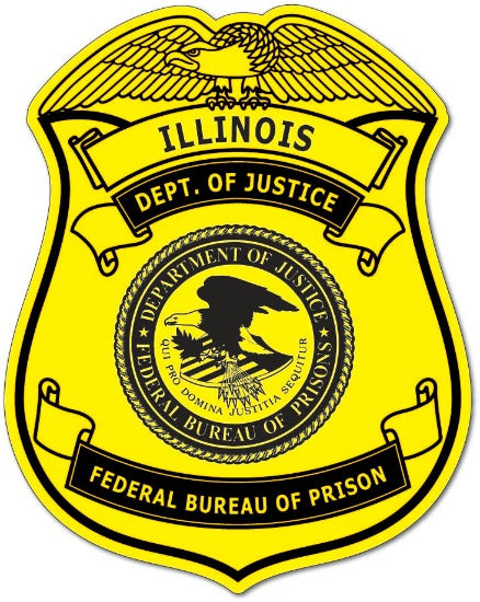 Department of Justice Custom Badge Stickers